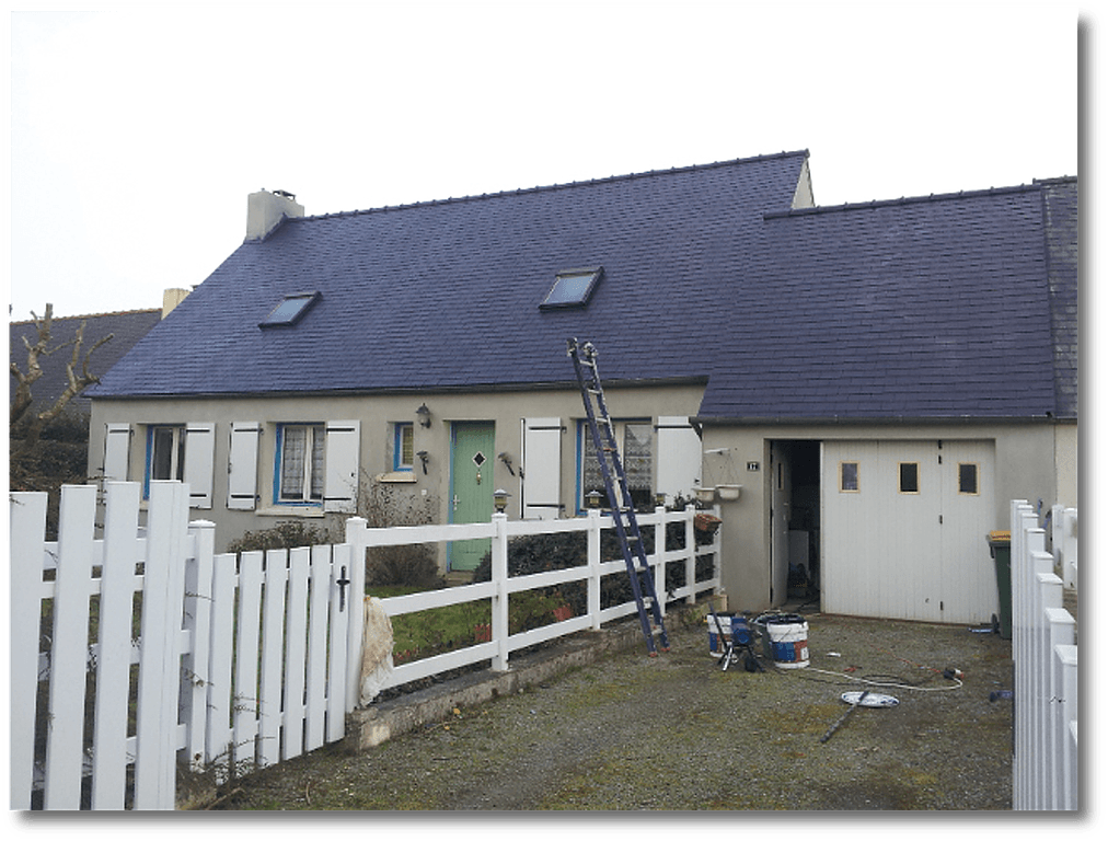 Application de peinture sur toit 