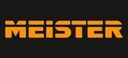 Logotipo de MEISTER en letras mayúsculas naranjas sobre un fondo oscuro.