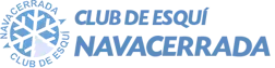 Un logotipo para el club de esquí Navacerrada con un copo de nieve.