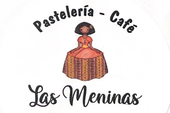 Logo for "Pastelería - Café Las Meninas" featuring a girl in a dress.