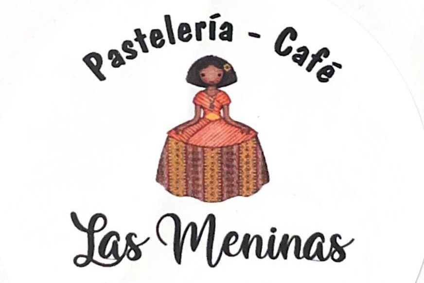 Logo for "Pasteler&iacute;a - Caf&eacute; Las Meninas" featuring a girl in a dress.
