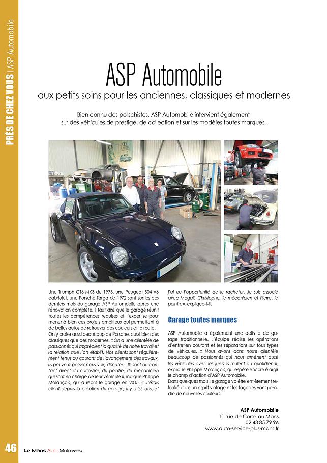 ASP communique au travers de la revue « Auto-Moto ».