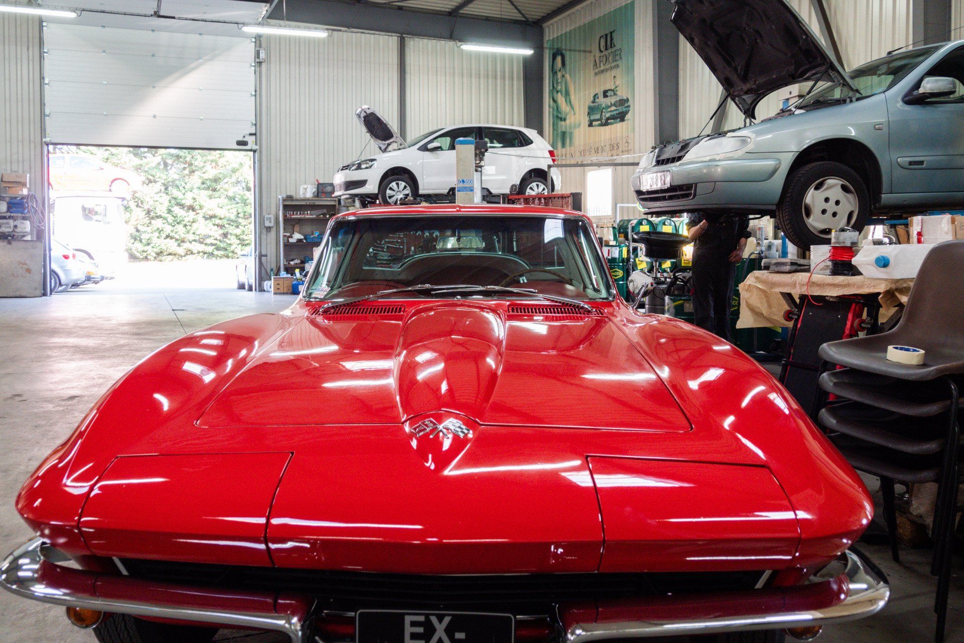 Voiture de sport rouge