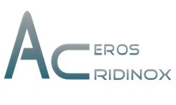 Logotipo de Aceros Cridinox. Letras 