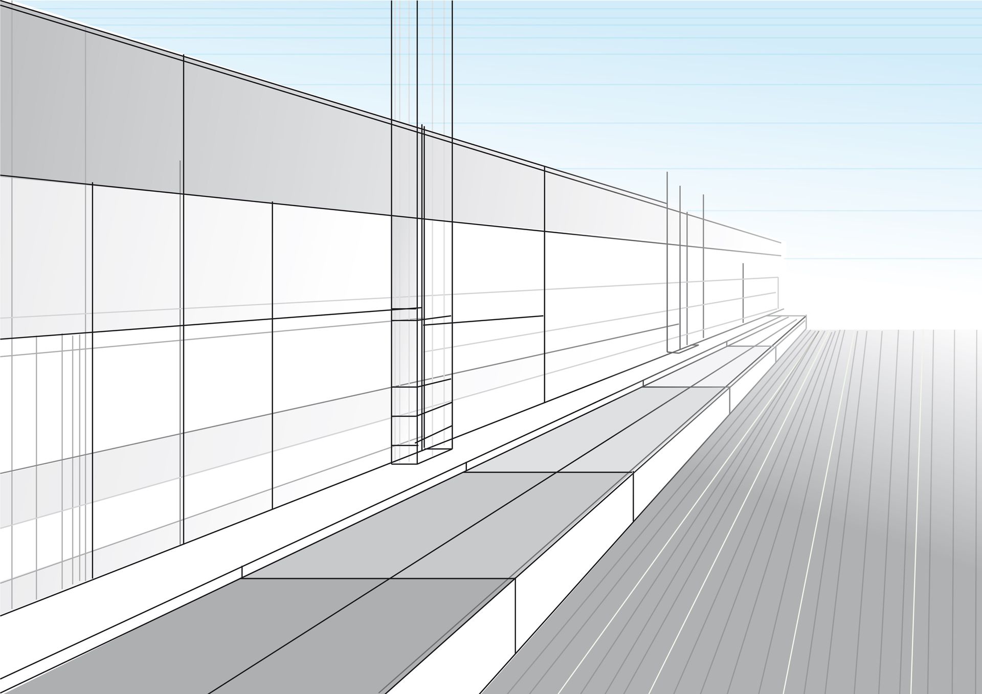 Un dessin de mur en béton