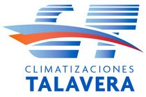 Un logotipo azul y blanco para Climatización Talavera SL