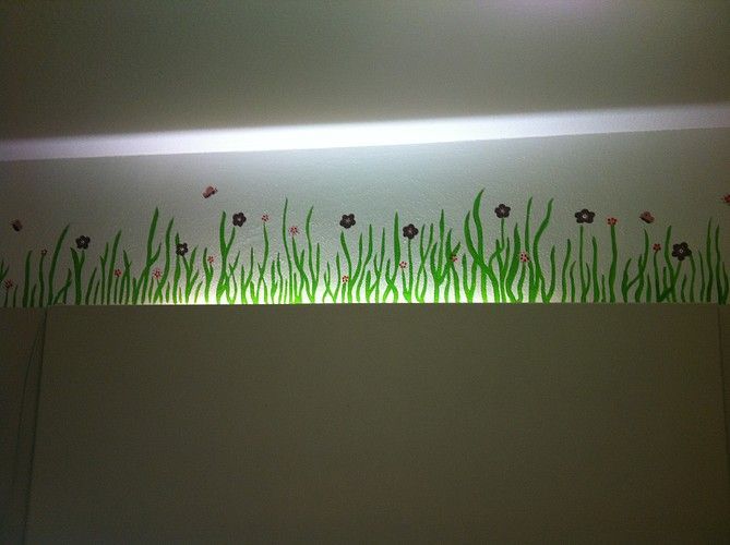 Wandgestaltung mit Blumendesign