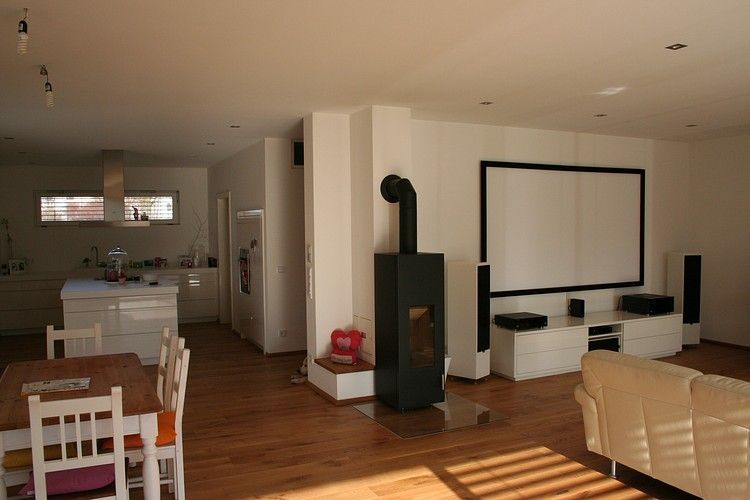 Kaminofen im Wohnzimmer