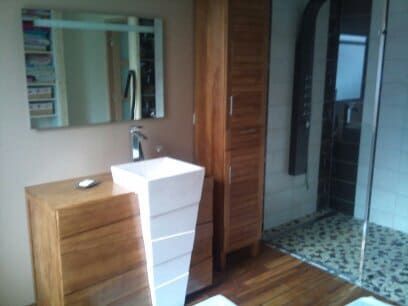 Meuble et armoire bois salle de bains