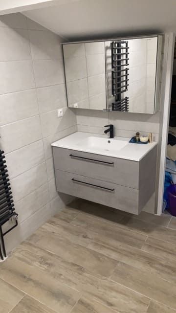 Meuble haut salle de bains, double tiroire