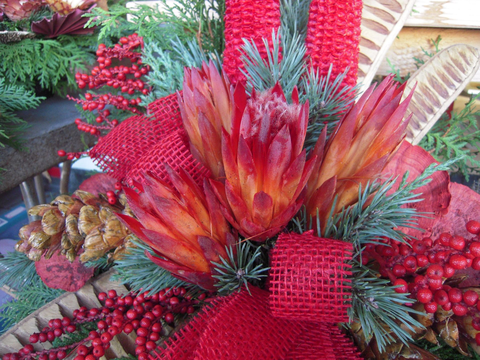 Trockenarrangement für Grab, Grabschmuck,