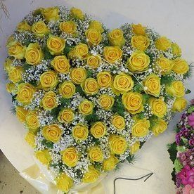 Grabschmuck, Herz mit Rosen