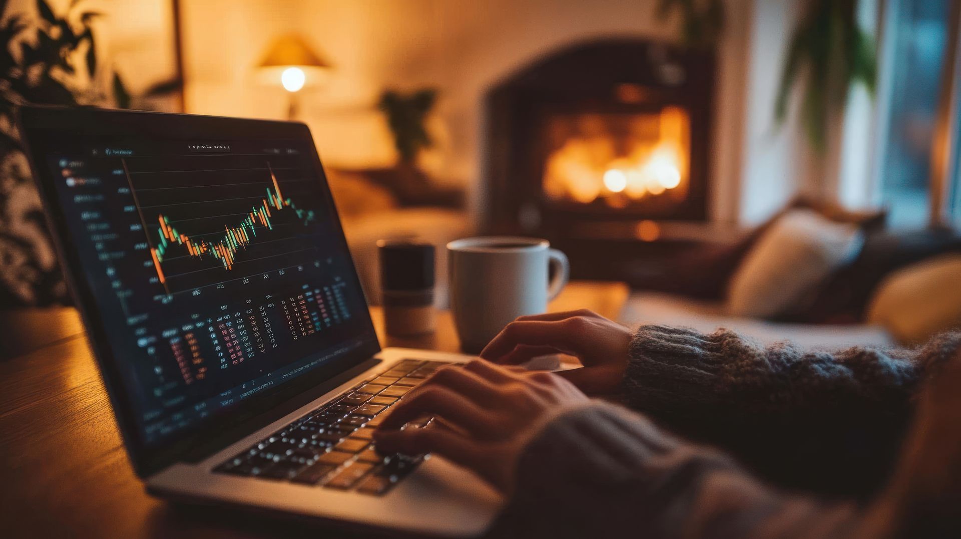 Short-term rental market data and revenue trend chart