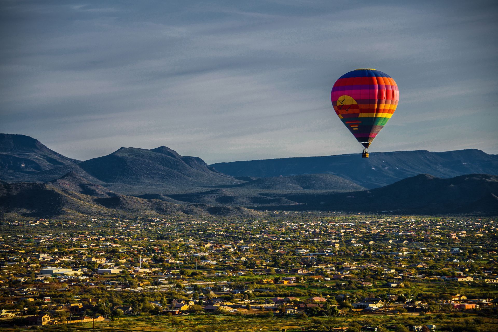 Phoenix hot air balloon ride across the Sonoran Desert