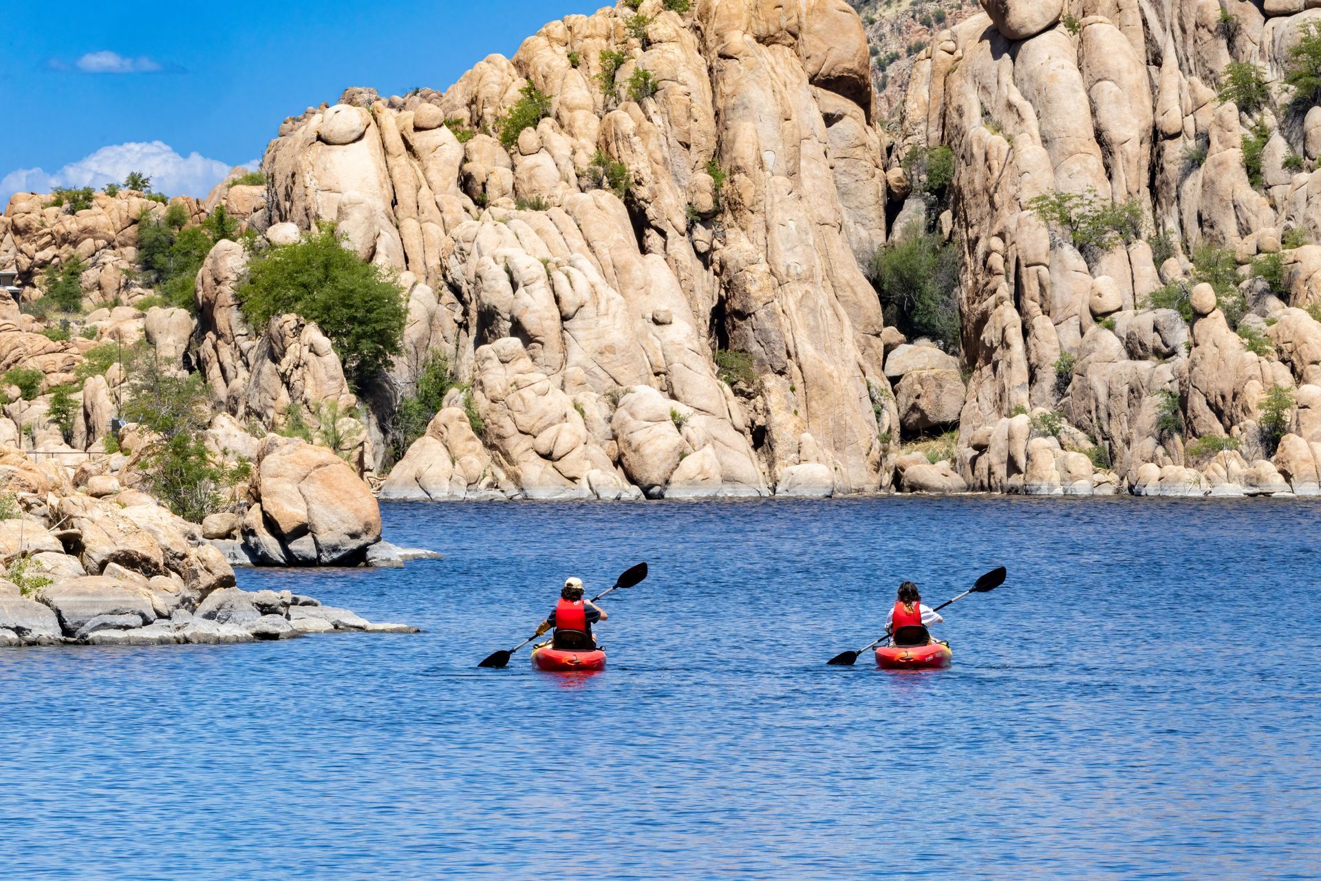 Relaxing kayak session at Lake Watson in Arizona