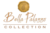 Bella Palazzo Collection logo in gold script with a decorative emblem above on a white background
