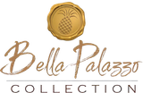 Bella Palazzo Collection logo in gold script with a decorative emblem above on a white background