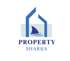 Property Sharks logo with blue house outline and sailboat over light gray background