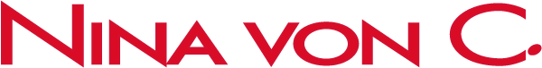 Nina Von C. Logo in roter Schrift.