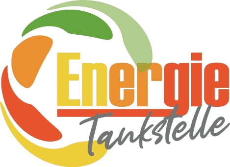 Ein buntes Logo für Energietankstelle mit einem Kreis in der Mitte