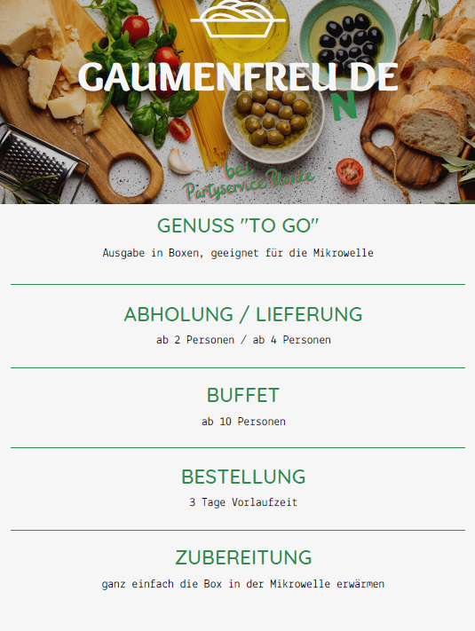 Ein Poster mit einer Menge Essen darauf