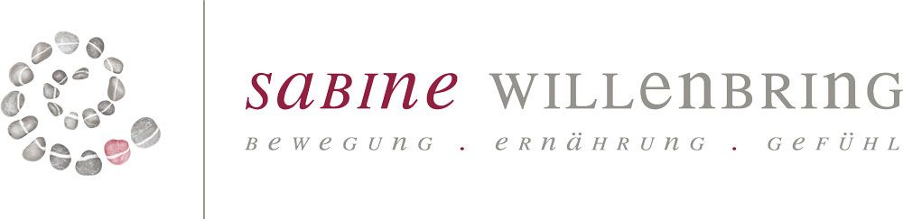 Das Logo von Sabine Willenbring zeigt einen Kreis aus Steinen