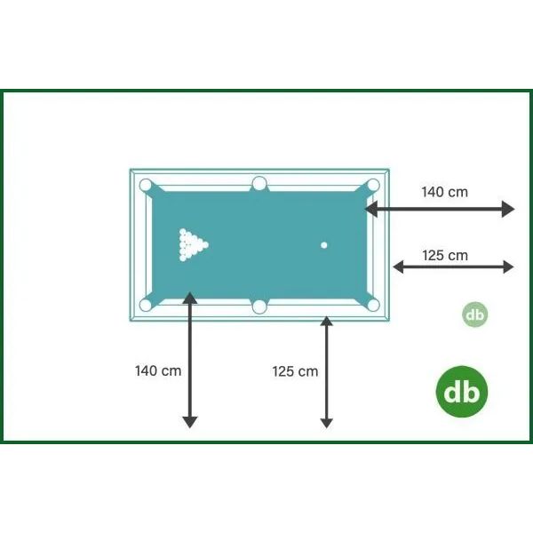 Espacio necesario para billar