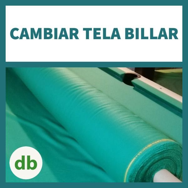 Rollo de tela de billar color verde con texto