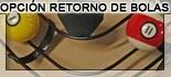 Mesa de billar con bolas amarillas y rojas visibles, texto 