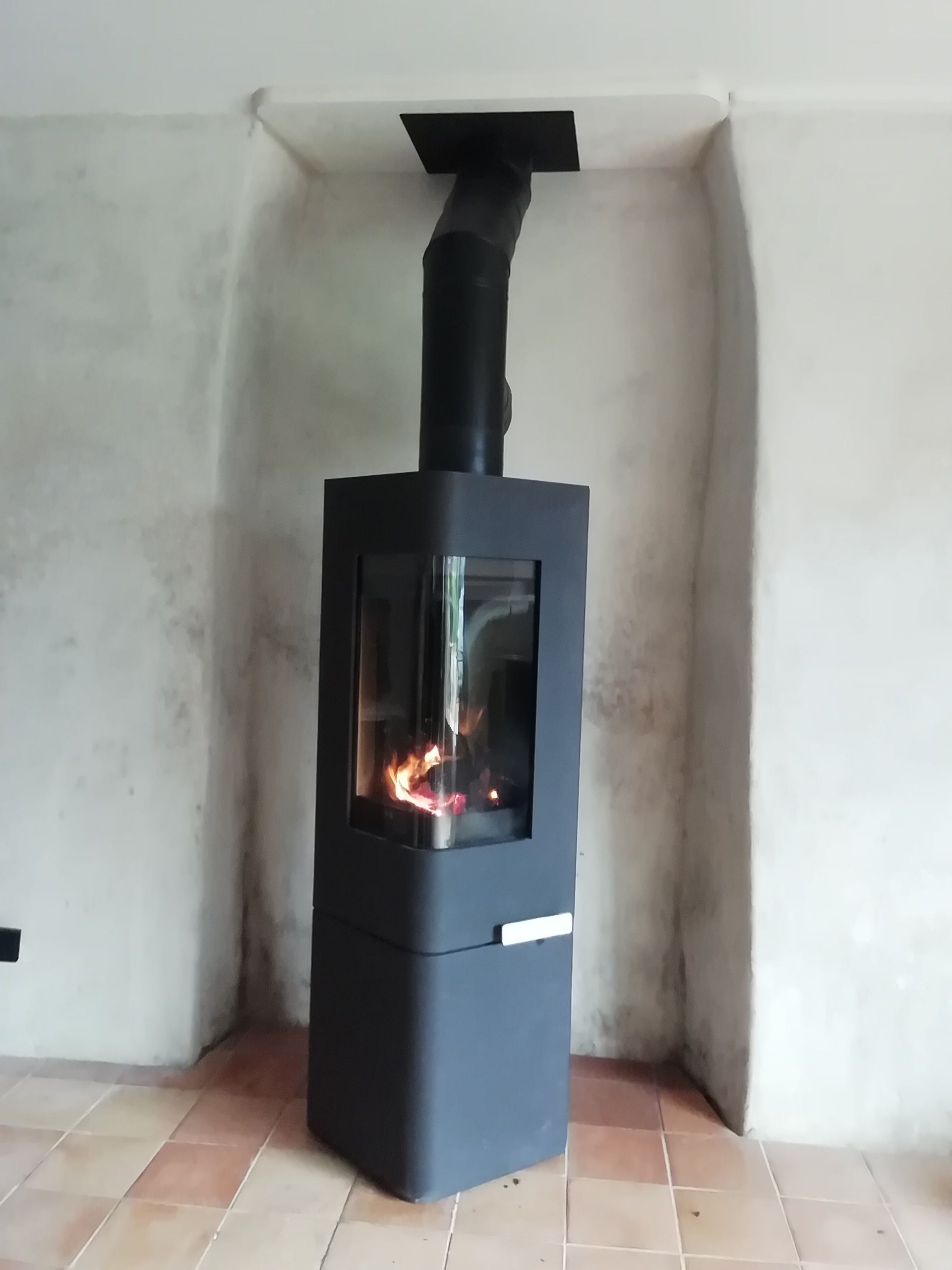 Poêle à bois angles