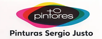Logo de Pinturas Sergio Justo con &oacute;valo multicolor y texto &ldquo;pintores&rdquo; y &ldquo;Pinturas Sergio Justo&rdquo;