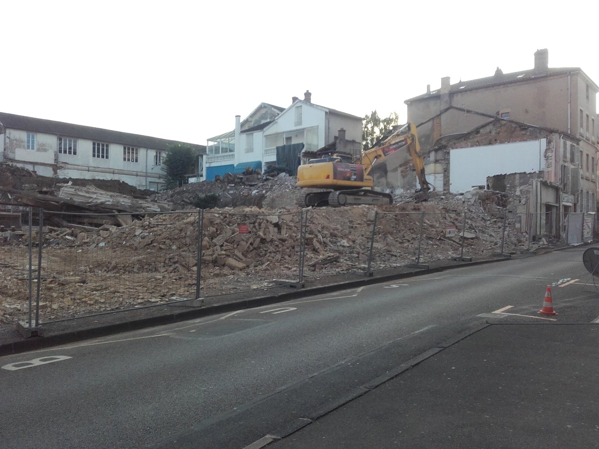 Gravats suite à une démolition