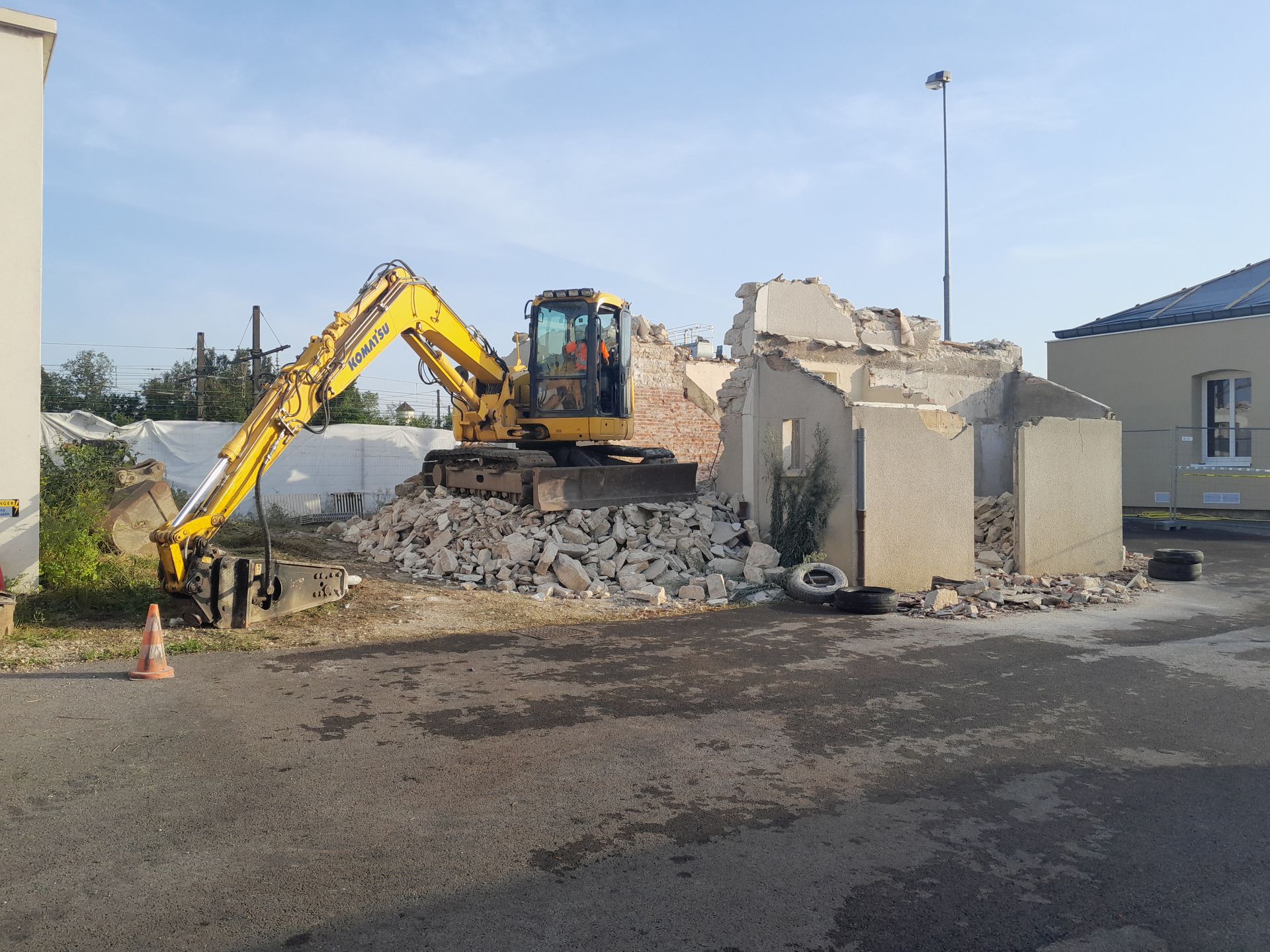 Déplacement des gravats suite à une démolition