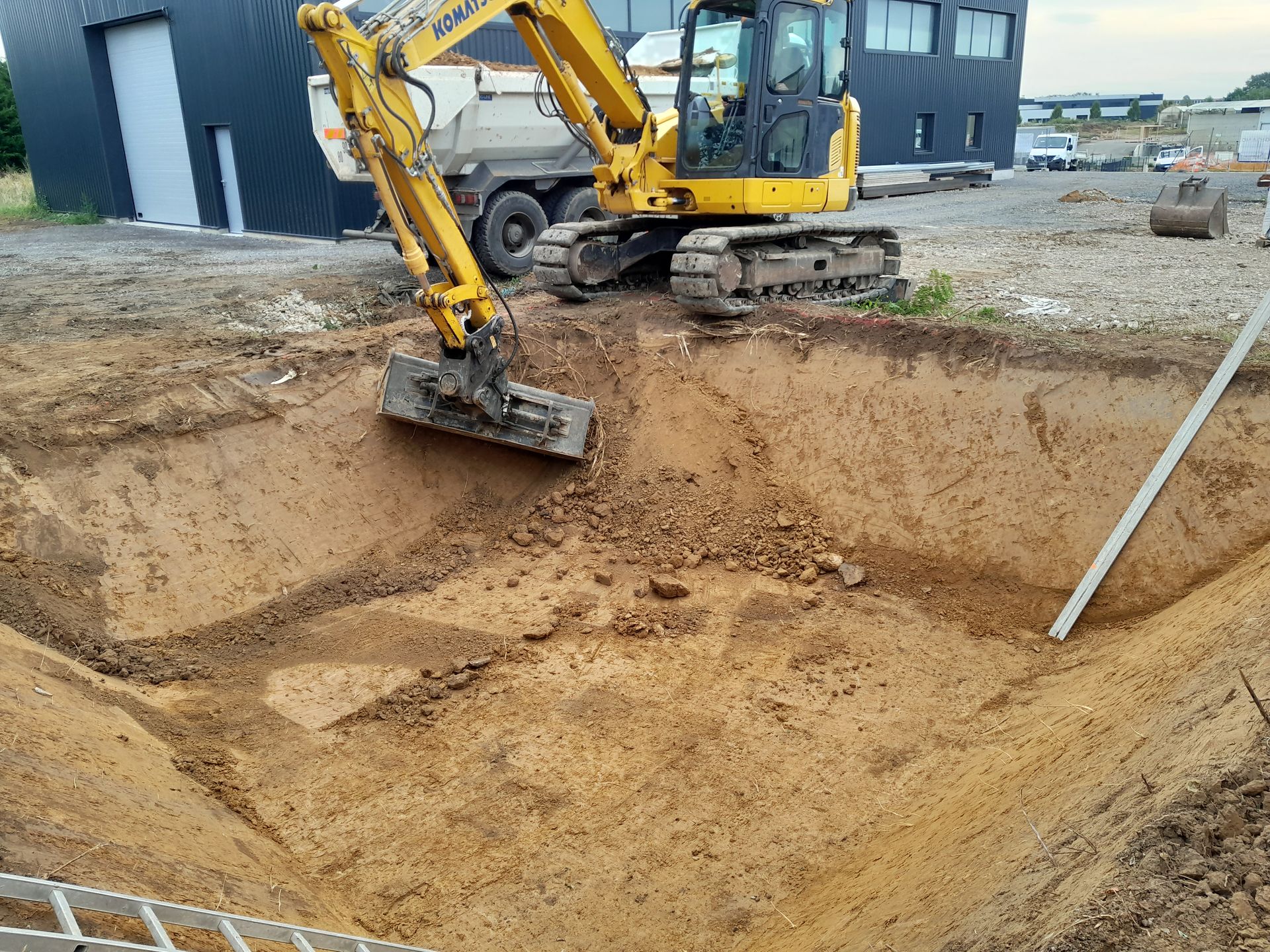 Décaissement pour le terrassement