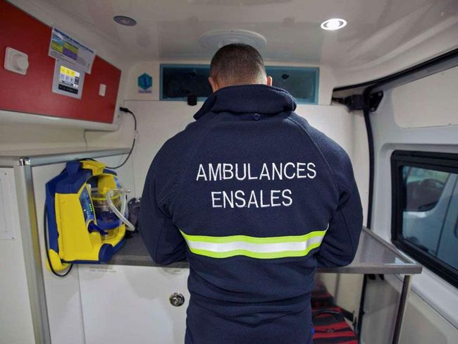Un ambulancier de chez Ambulance Ensales