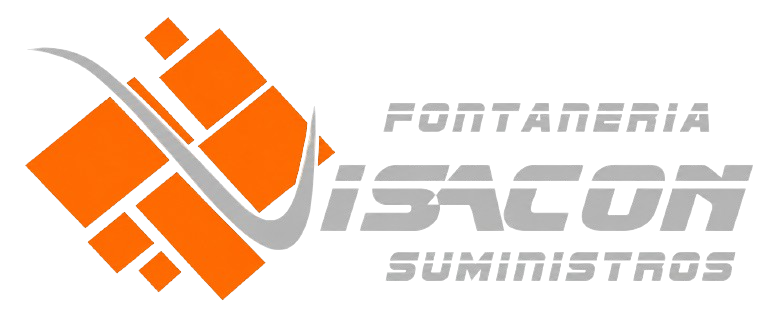 Logo naranja y gris de Fontanería Isacon Suministros