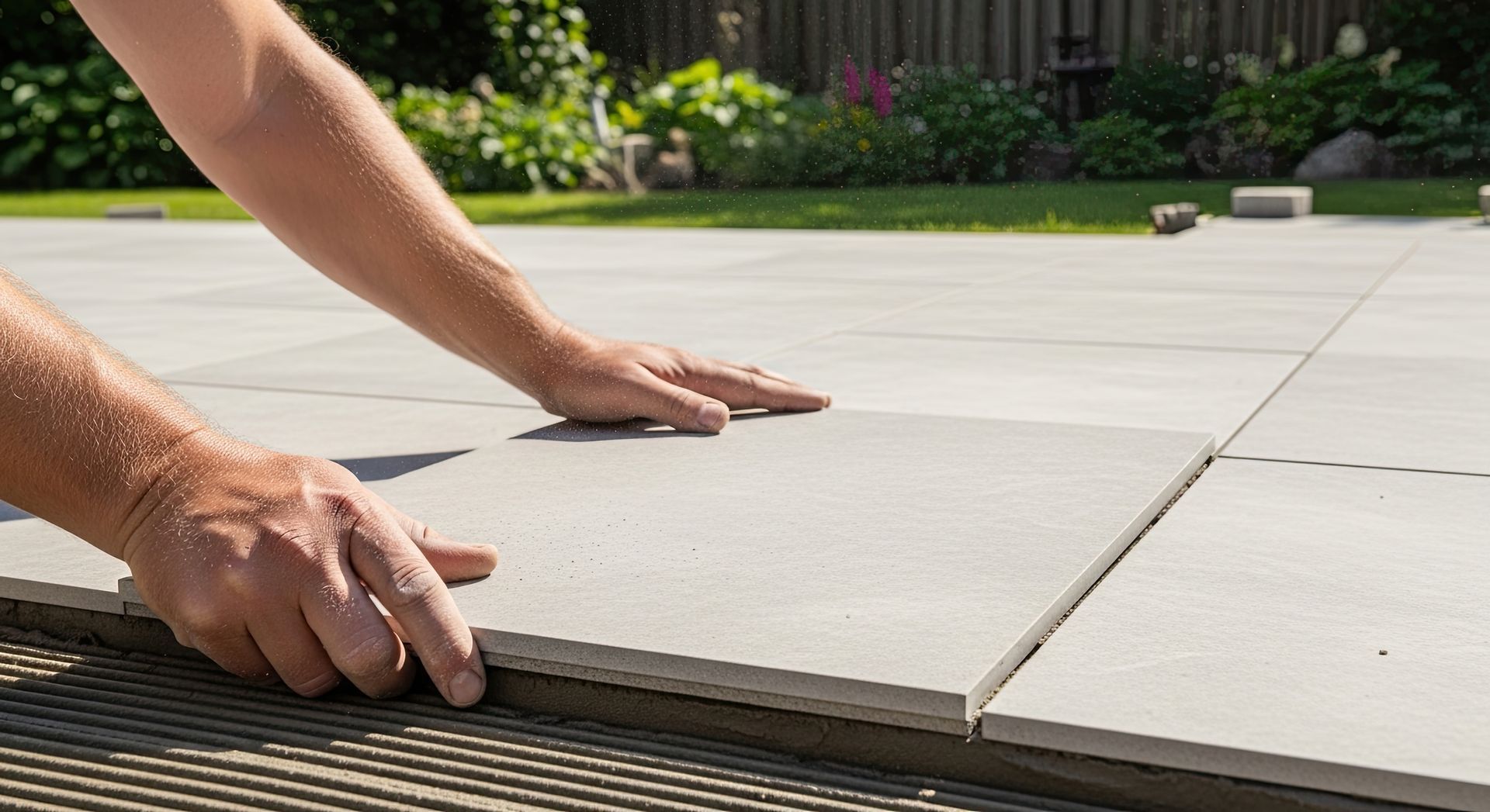 Peinture et finition d'une terrasse en bois
