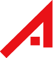 Lettre A rouge du logo de l'entreprise