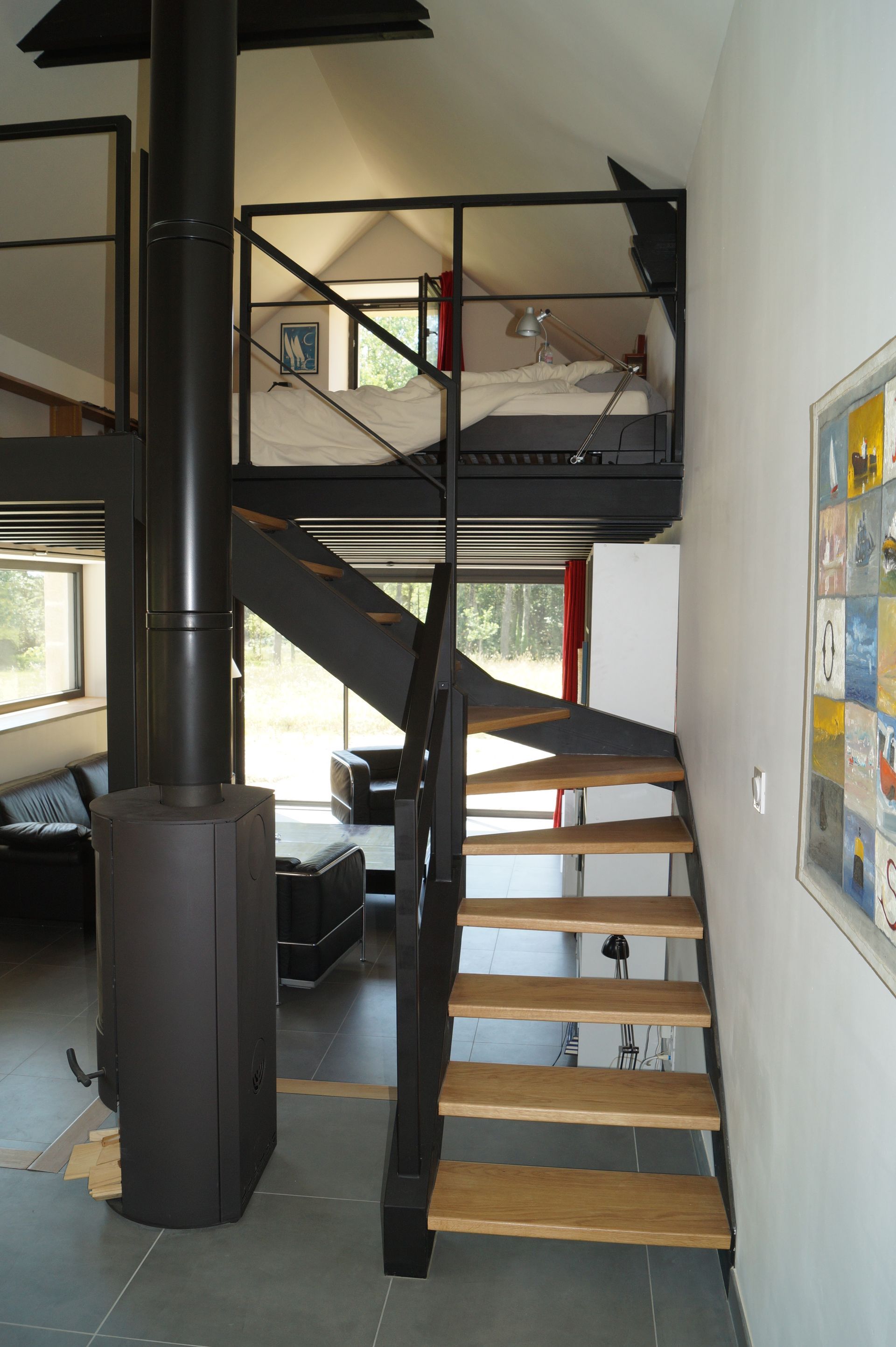 Escalier quart tournant