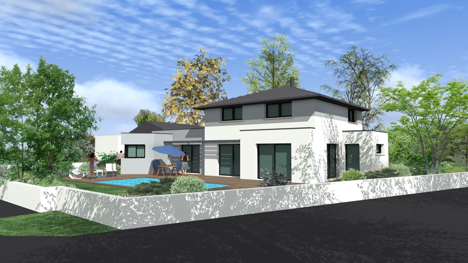 Maison moderne avec piscine