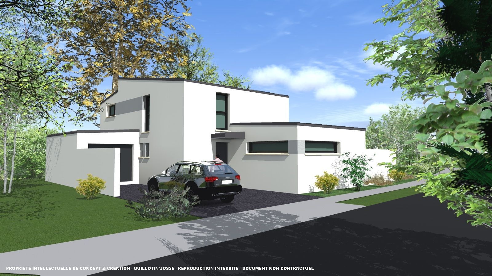 Maison moderne avec garage