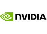 El logotipo corporativo de NVIDIA presenta un icono en espiral verde a la izquierda de la palabra "NVIDIA" en texto negro, en negrita y sin serifa.