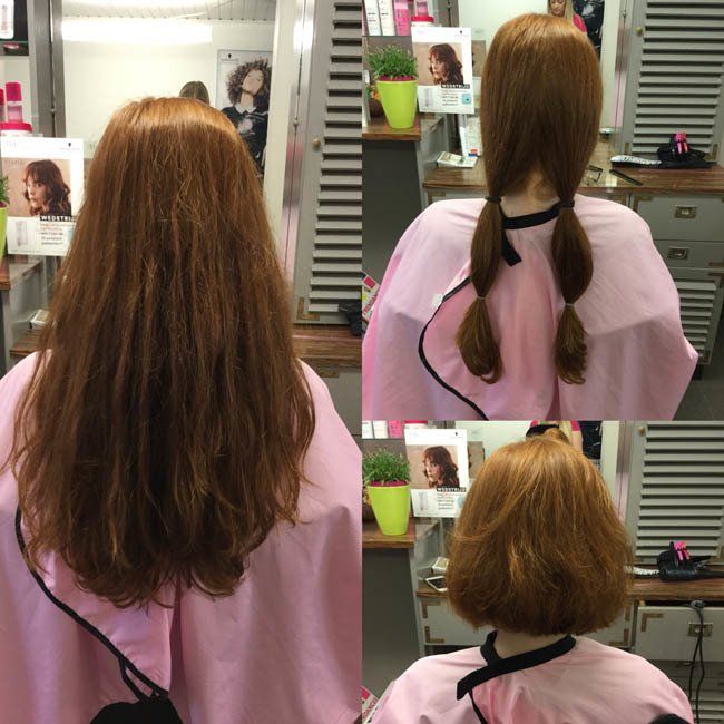 Knipbeurt meisje rood haar