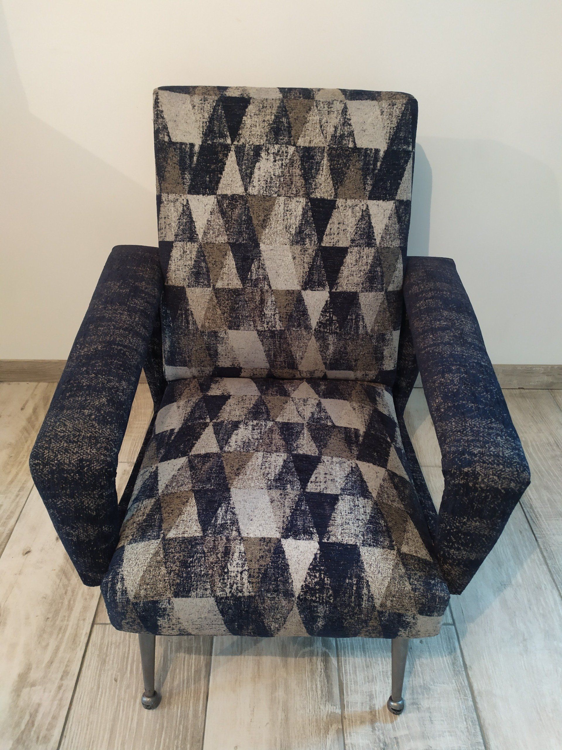 fauteuil accoudoir bleu