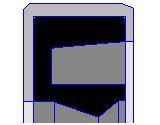 Ein computergeneriertes Bild eines grau-schwarzen Objekts.