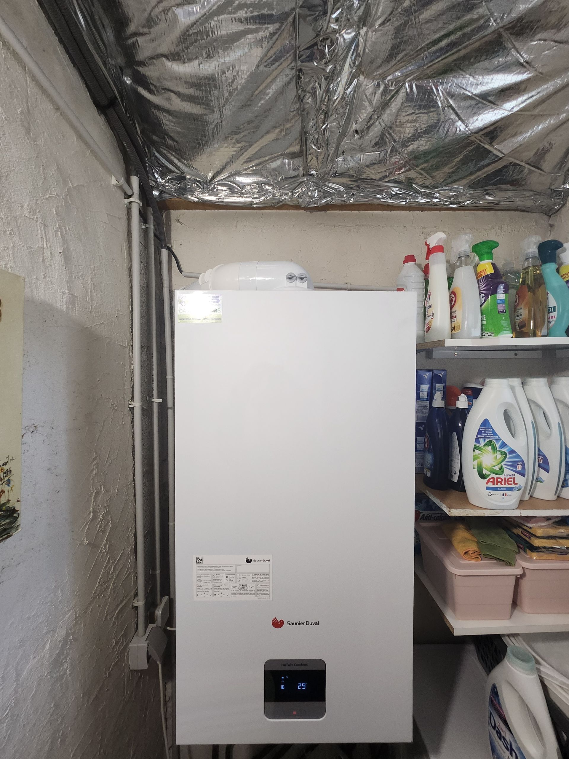 Chaudière dans une maison