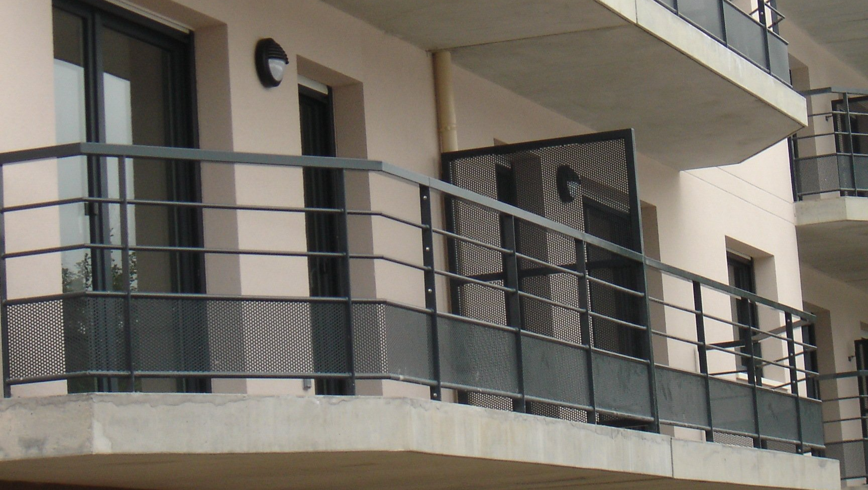 Garde-corps sur balcon