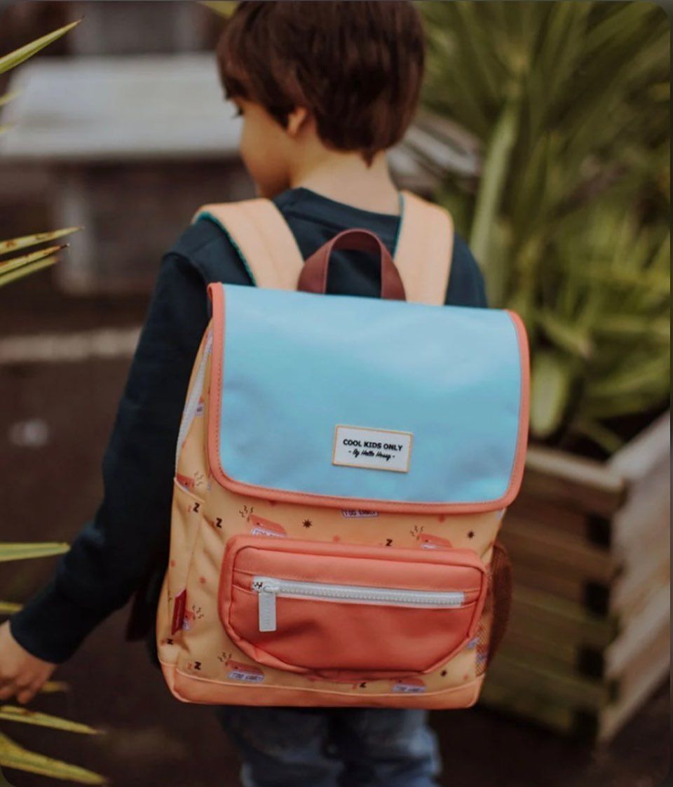 Photo d'un sac à dos pour enfant rose et orange