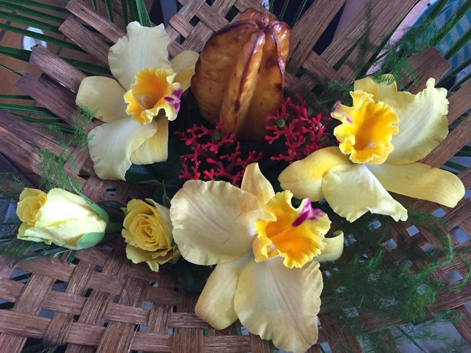 Bouquet Cathleya jaune