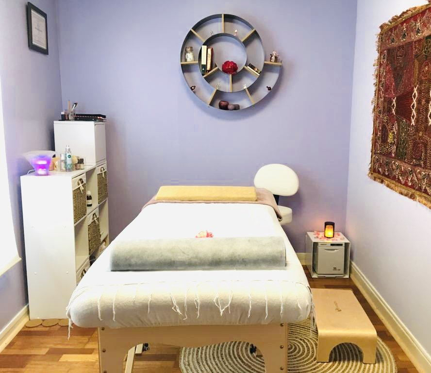 Salle de massage allumée